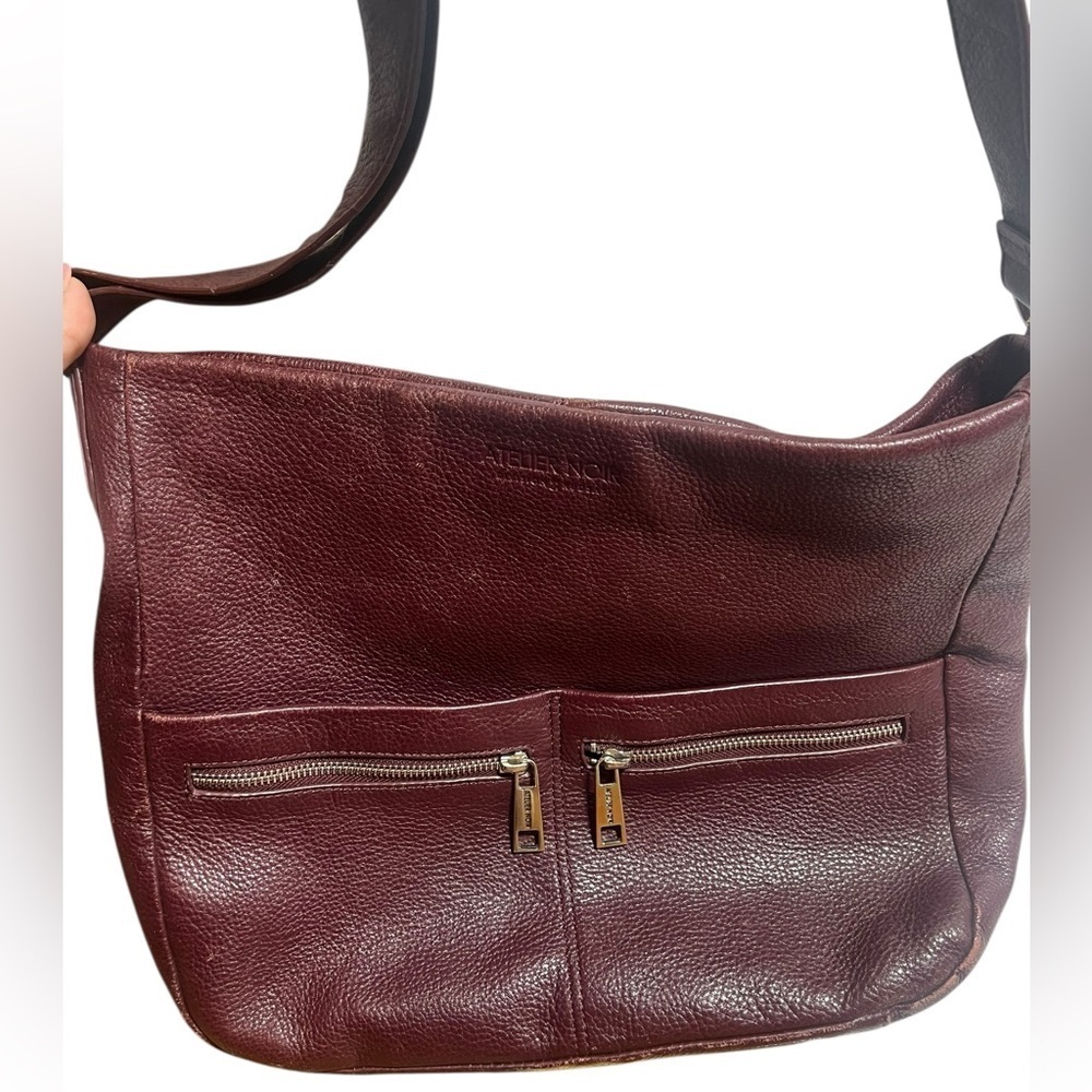 RUDSAK Burgundy Leather Messenger Bag - Atelier Noir - Casual Street Wear - Picture 4 of 9
